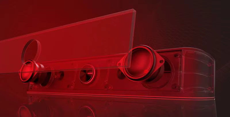 GS560 Adiemus RGB USB Desktop Soundbar, 2.0 Channel Computer Speaker with Dynamic Lighting Bar Audio-Light Sync/Display